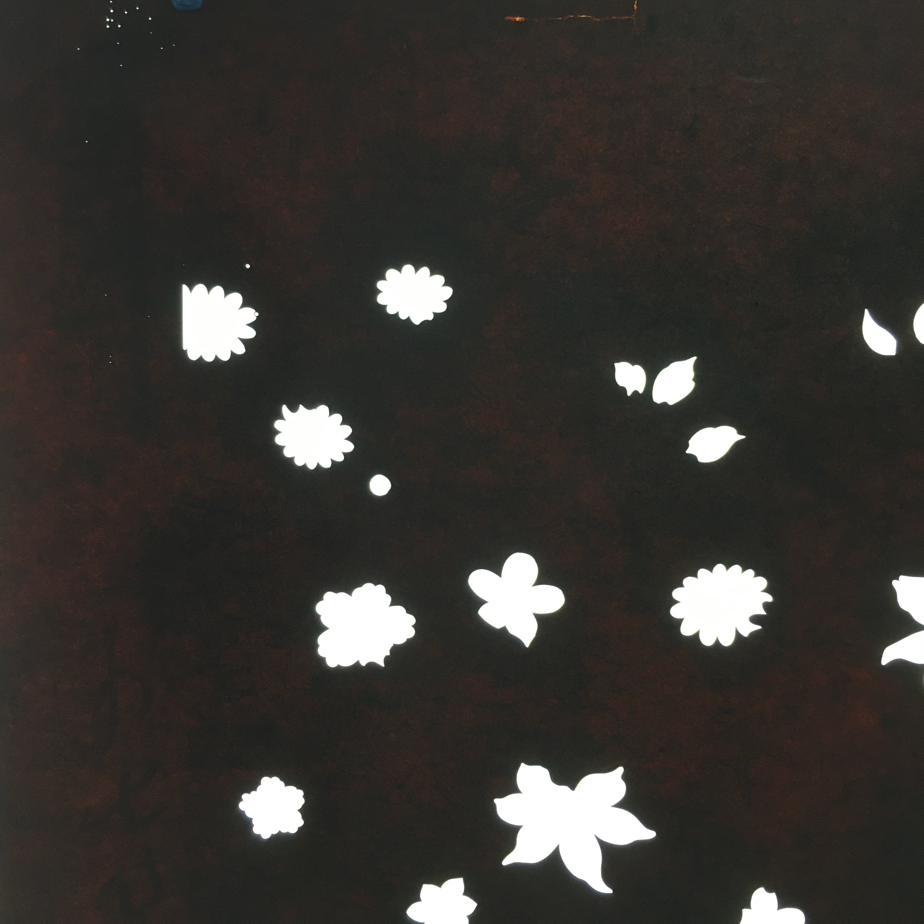 Antique Japanese Katagami Paper Kimono Stencil Katazome Design Flowers C823