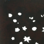 Antique Japanese Katagami Paper Kimono Stencil Katazome Design Flowers C823