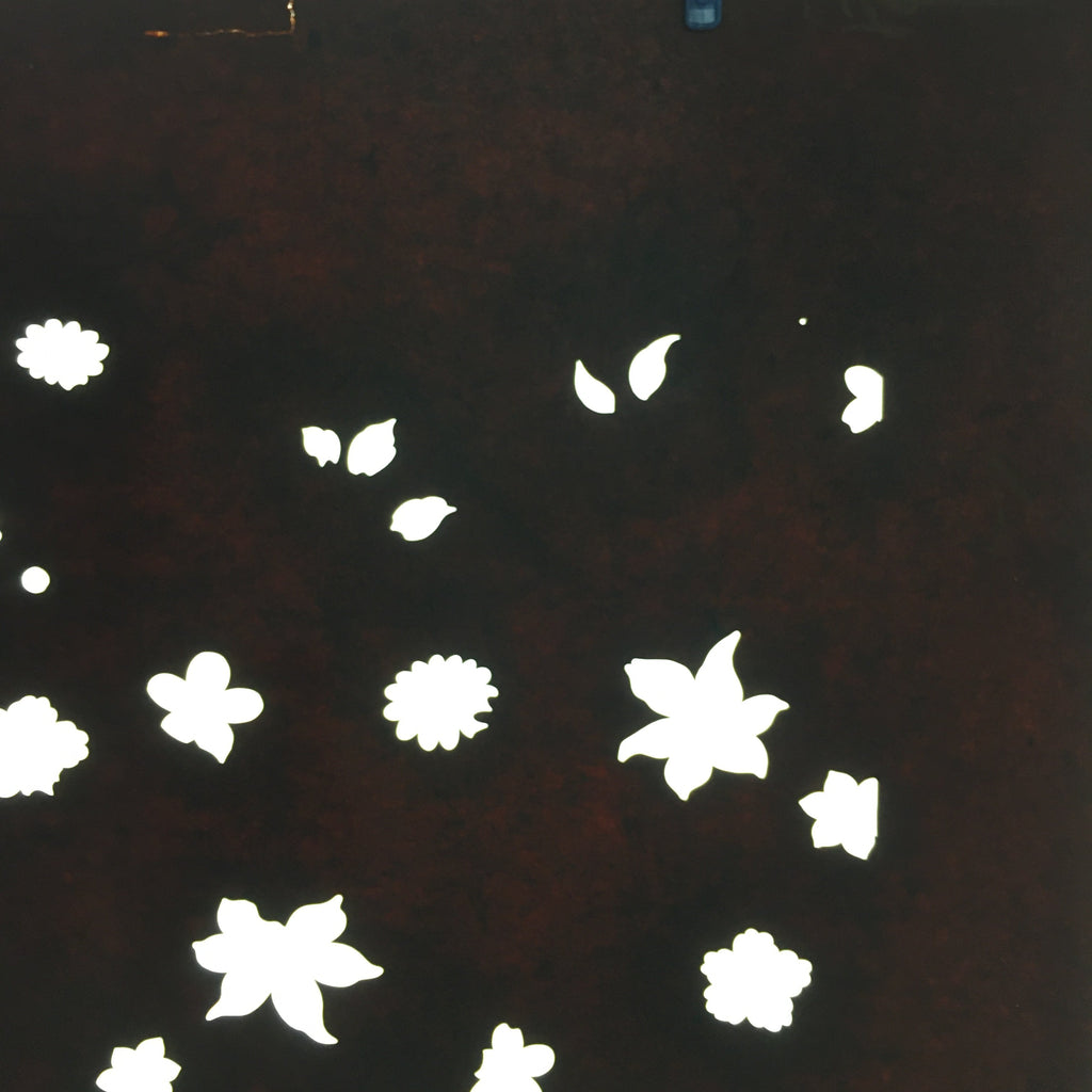 Antique Japanese Katagami Paper Kimono Stencil Katazome Design Flowers C823