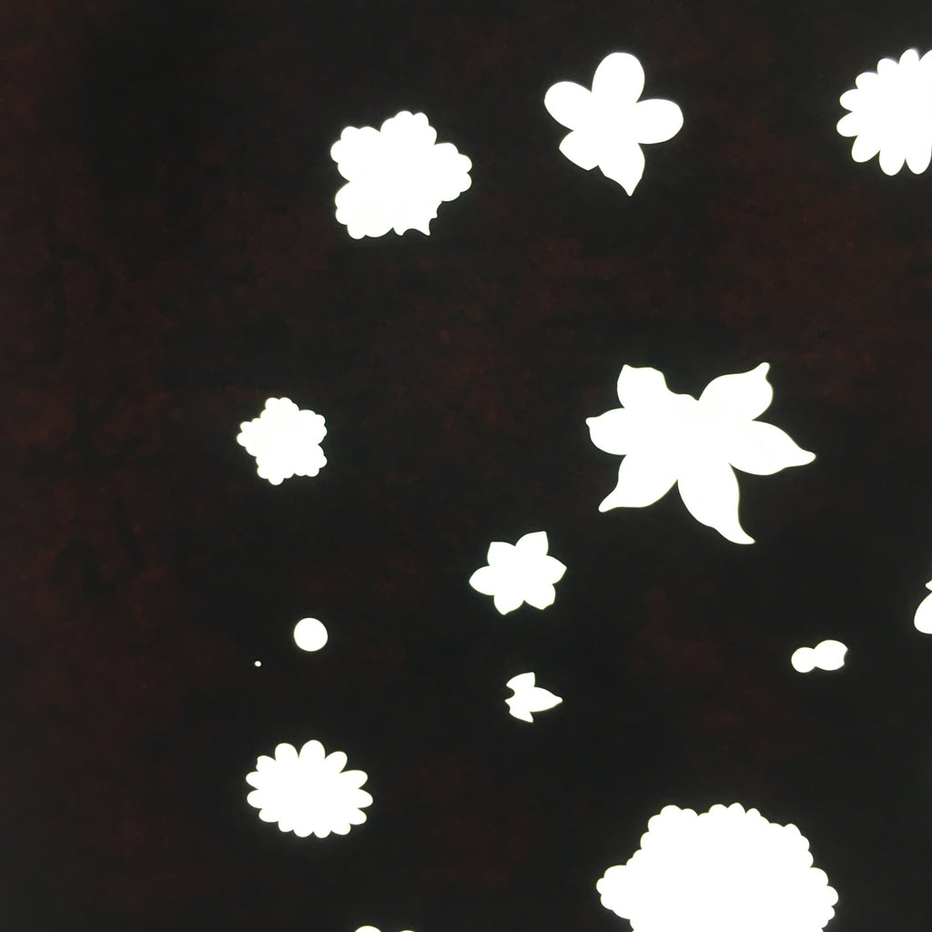 Antique Japanese Katagami Paper Kimono Stencil Katazome Design Flowers C823