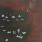 Antique Japanese Katagami Paper Kimono Stencil Katazome Design Flowers C834
