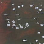 Antique Japanese Katagami Paper Kimono Stencil Katazome Design Flowers C834