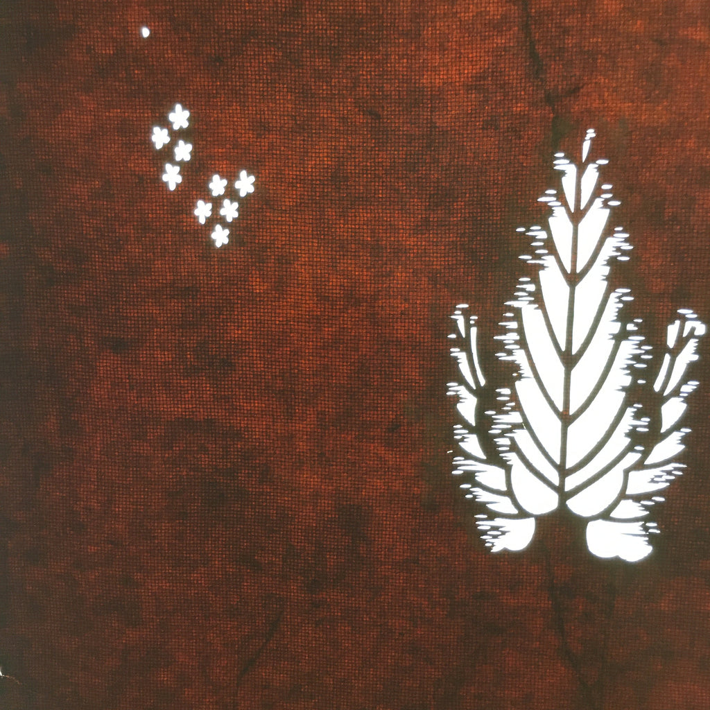 Antique Japanese Katagami Paper Kimono Stencil Katazome Design Pine Leaf C816