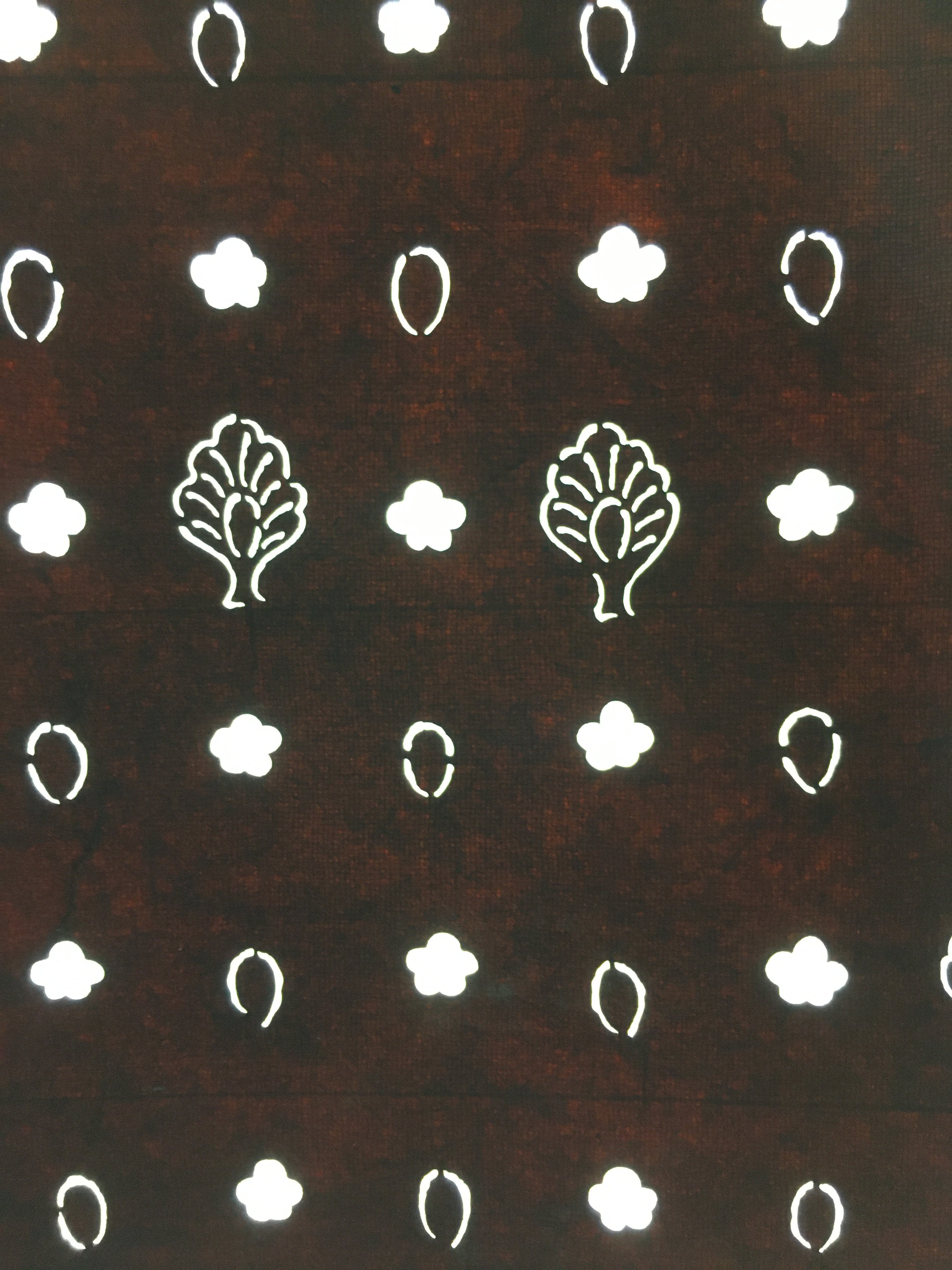 Antique Japanese Katagami Paper Kimono Stencil Katazome Design Tree Flower C833