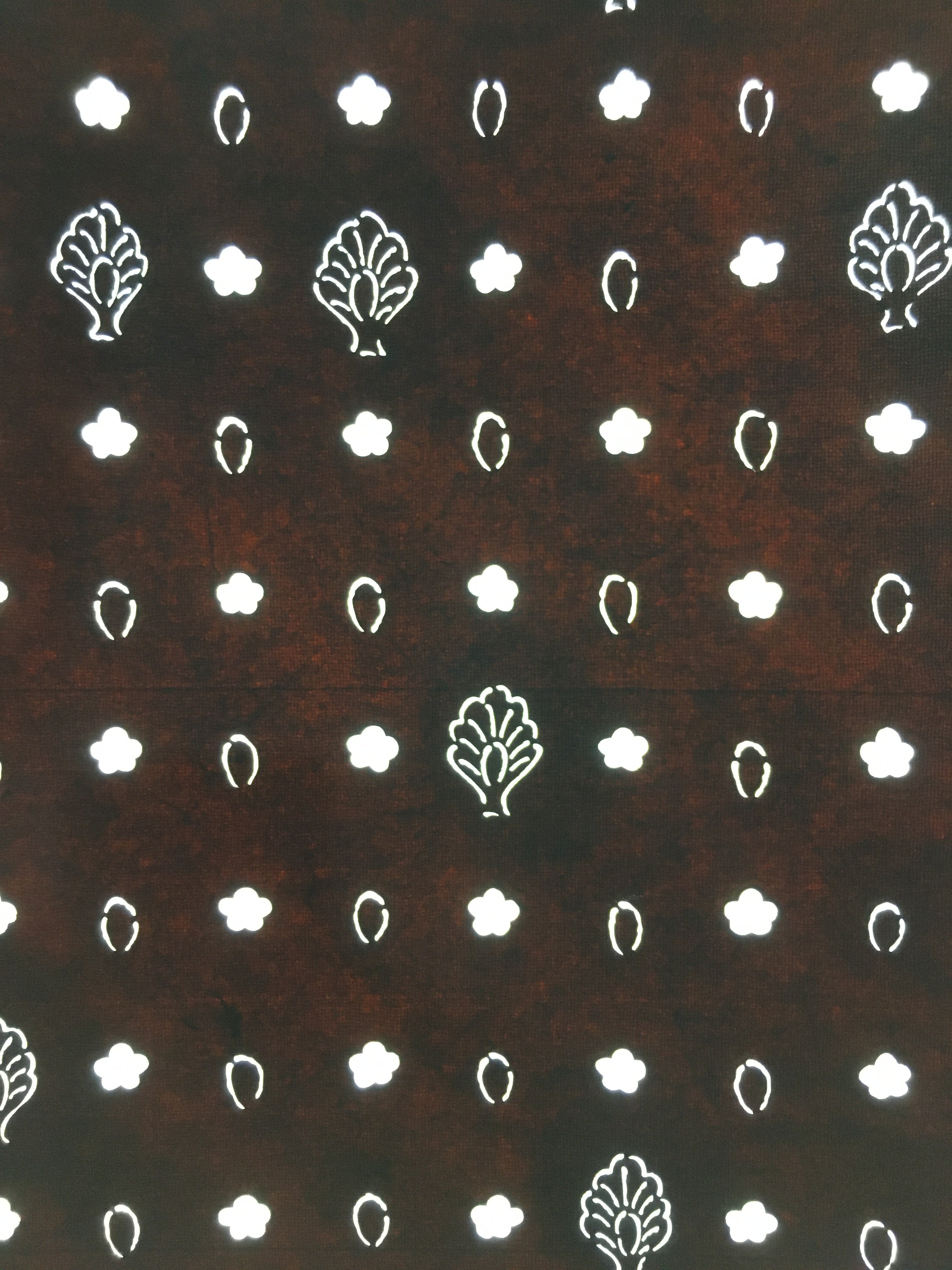 Antique Japanese Katagami Paper Kimono Stencil Katazome Design Tree Flower C833