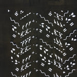 Antique Japanese Katagami Paper Kimono Stencil Katazome Design Wavy C831