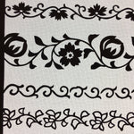 Antique Japanese Katagami Paper Kimono Stencil Katazome Floral Design C627