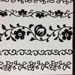 Antique Japanese Katagami Paper Kimono Stencil Katazome Floral Design C627