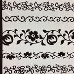 Antique Japanese Katagami Paper Kimono Stencil Katazome Floral Design C627