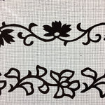 Antique Japanese Katagami Paper Kimono Stencil Katazome Floral Design C627