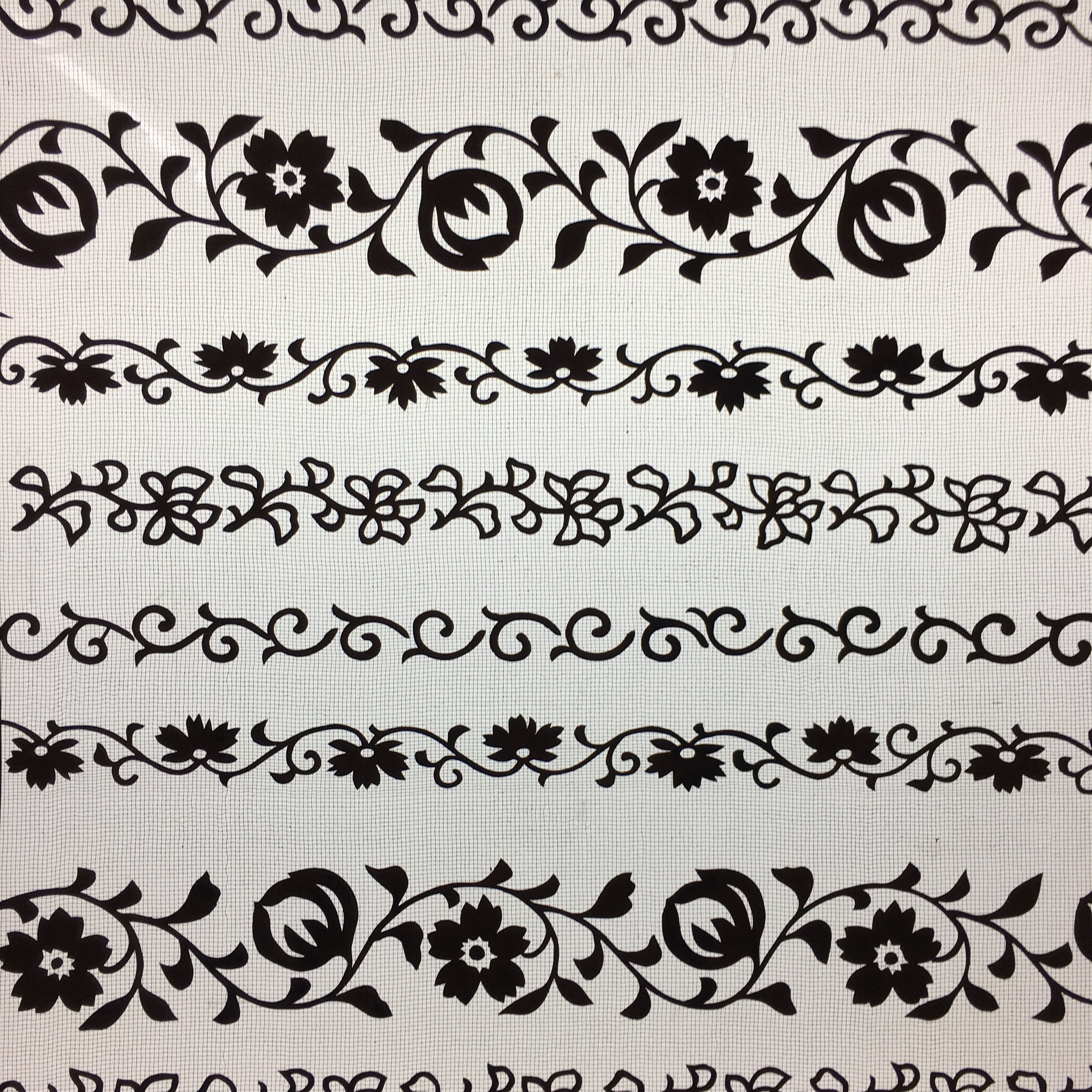 Antique Japanese Katagami Paper Kimono Stencil Katazome Floral Design C627