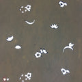 Antique Japanese Katagami Paper Kimono Stencil Katazome Floral Design C635