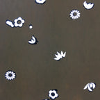 Antique Japanese Katagami Paper Kimono Stencil Katazome Floral Design C640