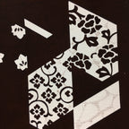 Antique Japanese Katagami Paper Kimono Stencil Katazome Floral Design C664