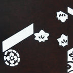 Antique Japanese Katagami Paper Kimono Stencil Katazome Floral Design C664