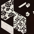 Antique Japanese Katagami Paper Kimono Stencil Katazome Floral Design C664