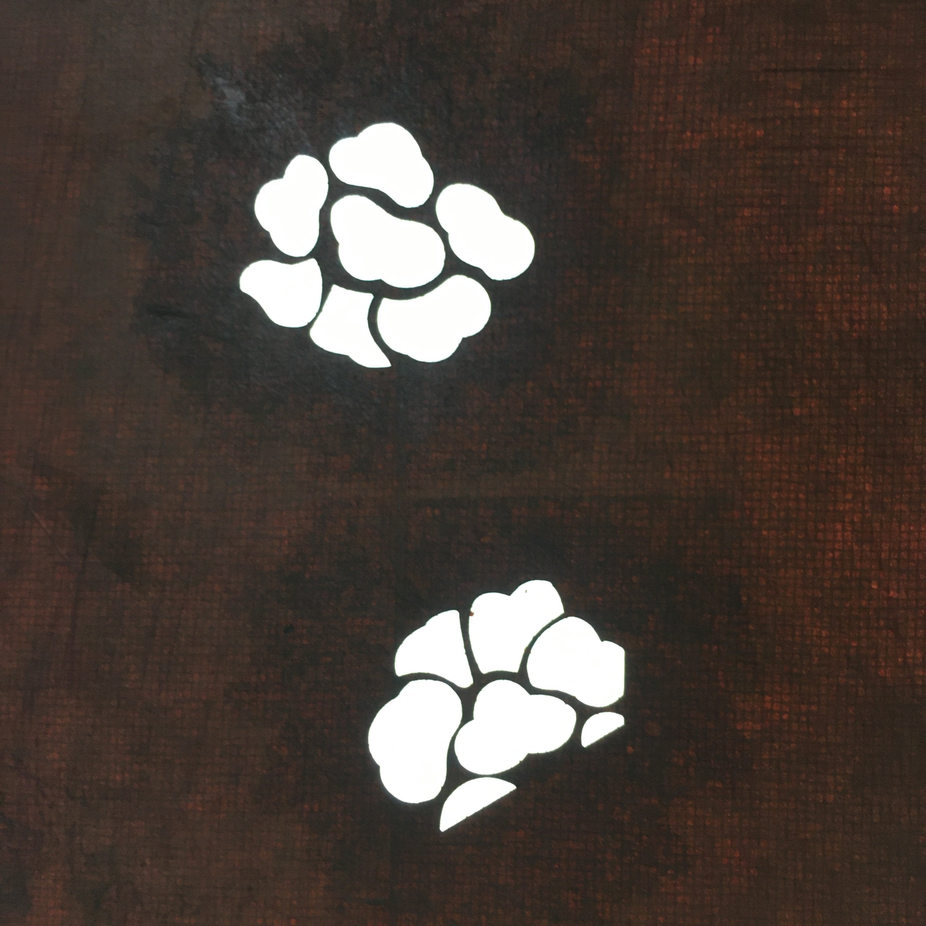 Antique Japanese Katagami Paper Kimono Stencil Katazome Floral Design C665