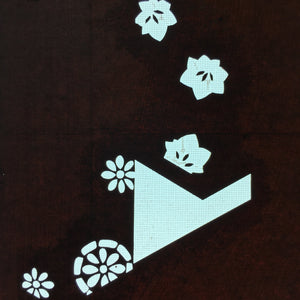 Antique Japanese Katagami Paper Kimono Stencil Katazome Floral Design C665