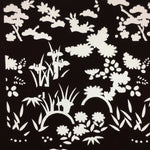 Antique Japanese Katagami Paper Kimono Stencil Katazome Floral Design C674