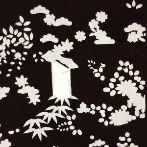 Antique Japanese Katagami Paper Kimono Stencil Katazome Floral Design C674