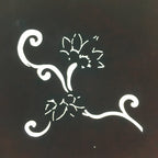 Antique Japanese Katagami Paper Kimono Stencil Katazome Floral Design C675