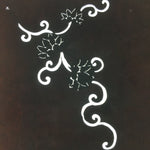 Antique Japanese Katagami Paper Kimono Stencil Katazome Floral Design C675