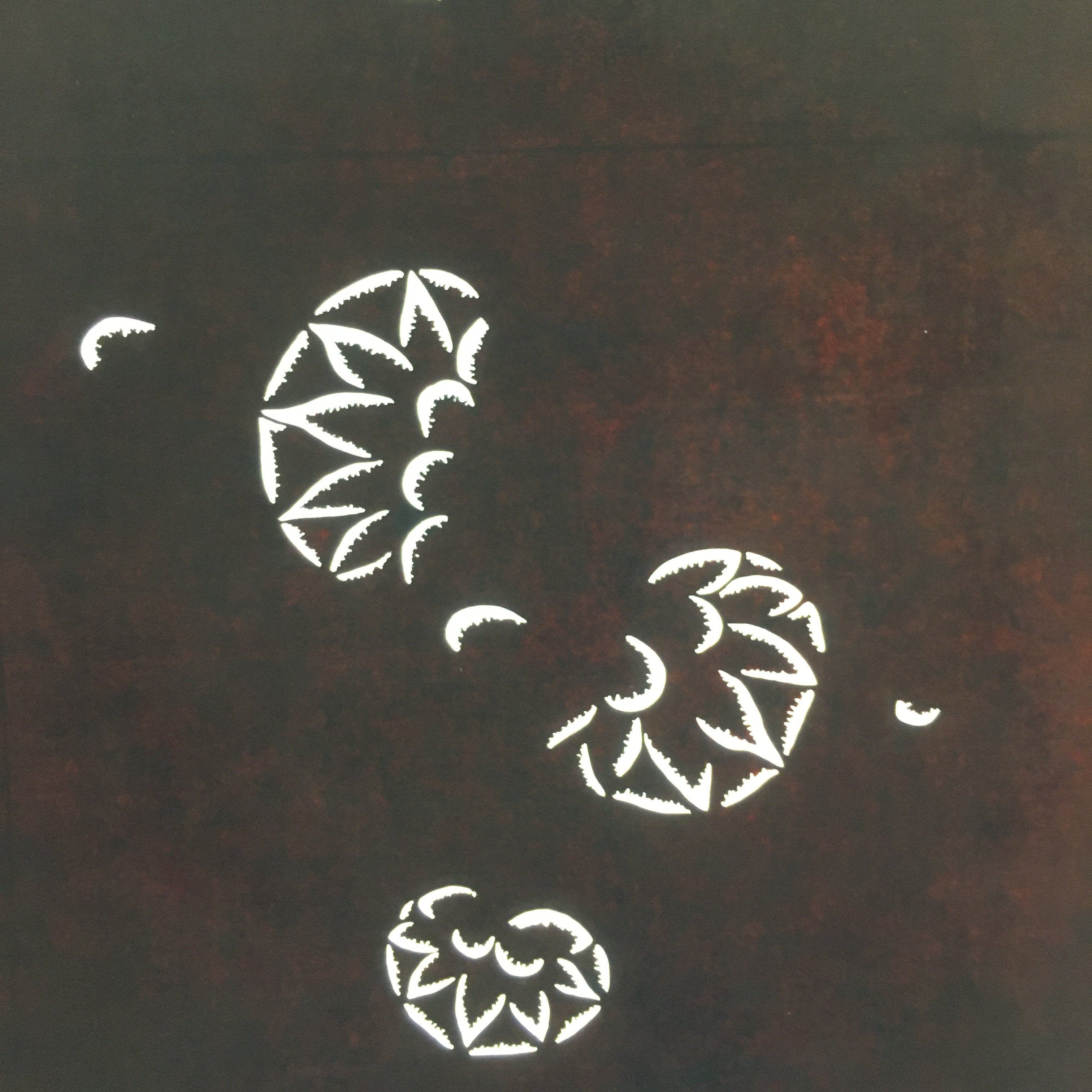 Antique Japanese Katagami Paper Kimono Stencil Katazome Floral Design C677