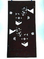 Antique Japanese Katagami Paper Kimono Stencil Katazome Flower Design C666