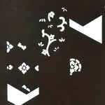 Antique Japanese Katagami Paper Kimono Stencil Katazome Flower Design C666