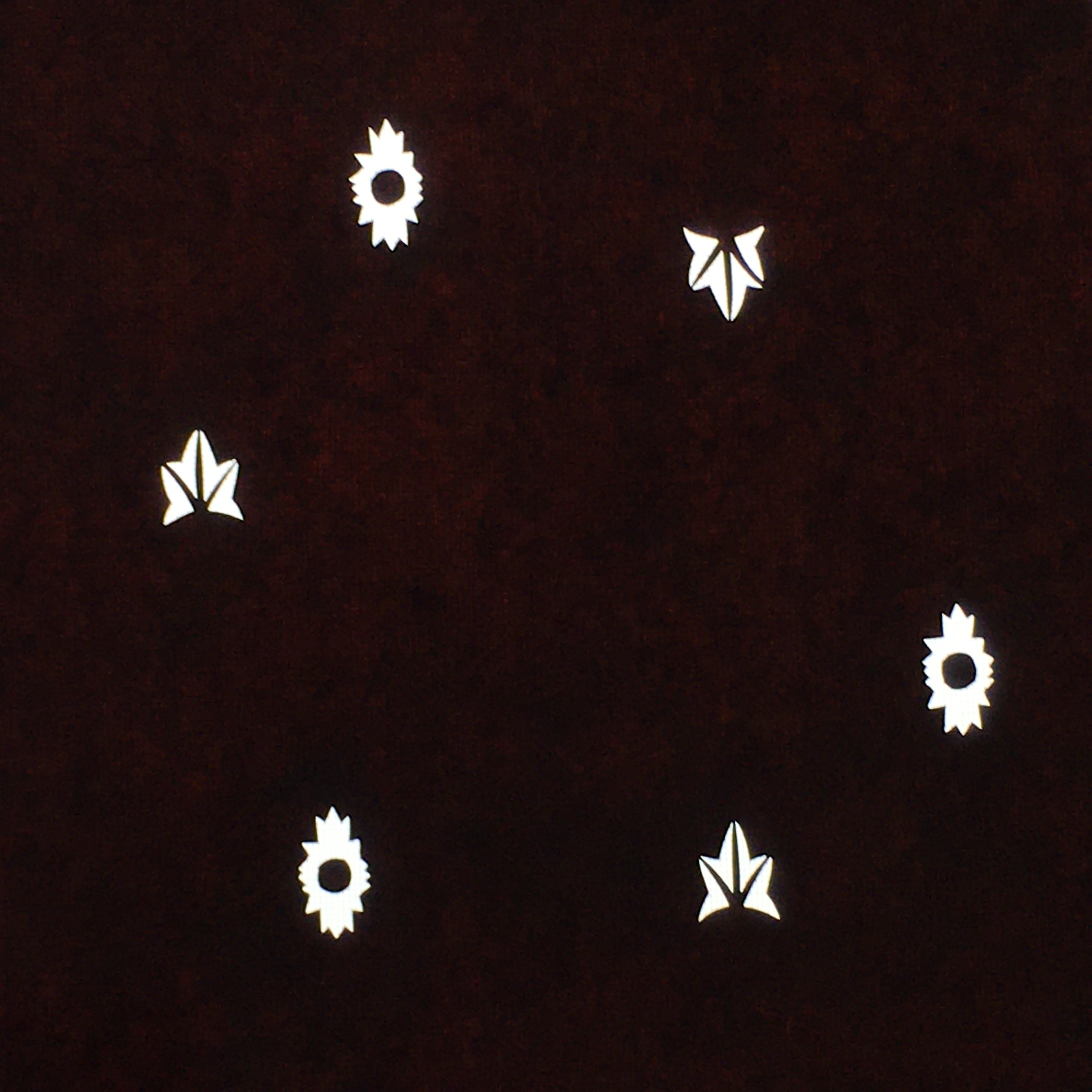 Antique Japanese Katagami Paper Kimono Stencil Katazome Flower Leaf Pattern C872