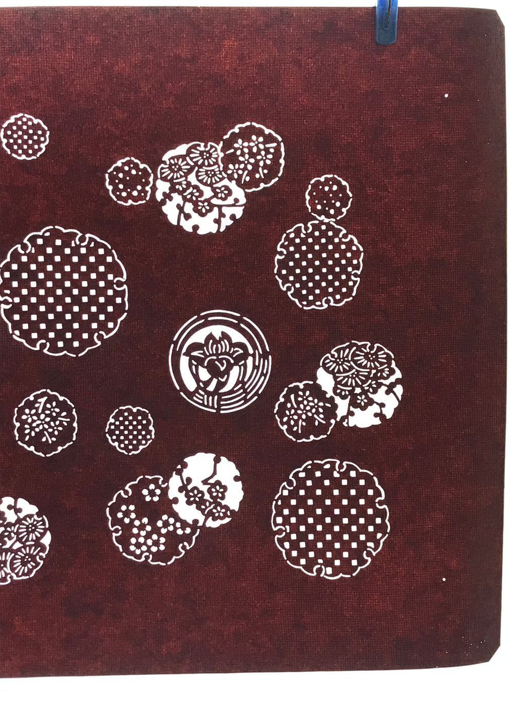 Antique Japanese Katagami Paper Kimono Stencil Katazome Flower Medley A627