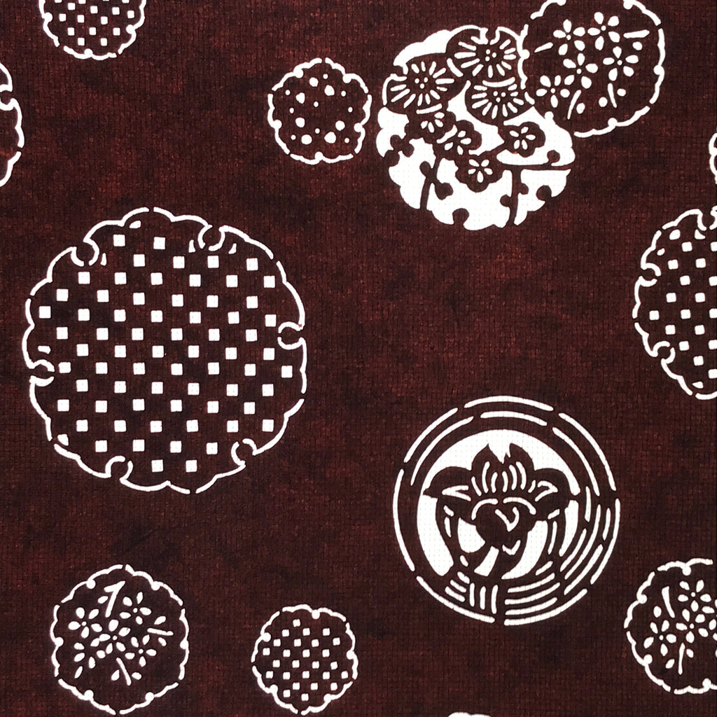 Antique Japanese Katagami Paper Kimono Stencil Katazome Flower Medley A627