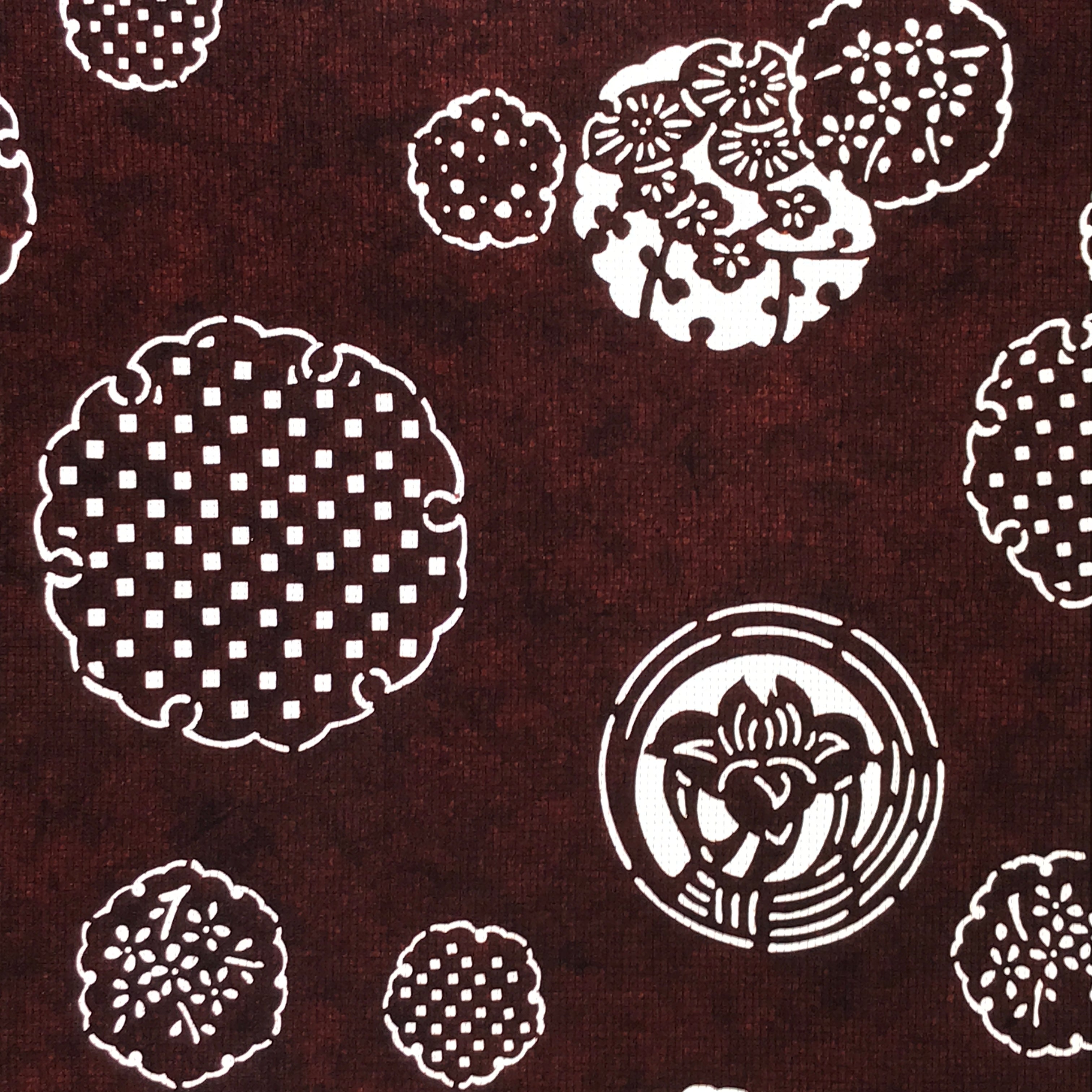 Antique Japanese Katagami Paper Kimono Stencil Katazome Flower Medley A627