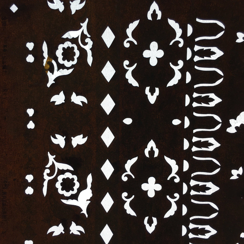 Antique Japanese Katagami Paper Kimono Stencil Katazome Flower Pattern C840