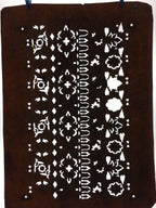 Antique Japanese Katagami Paper Kimono Stencil Katazome Flower Pattern C840