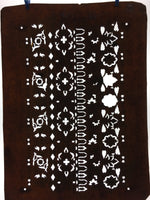 Antique Japanese Katagami Paper Kimono Stencil Katazome Flower Pattern C840