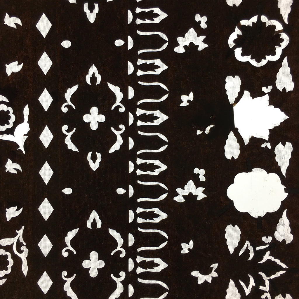 Antique Japanese Katagami Paper Kimono Stencil Katazome Flower Pattern C840