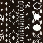 Antique Japanese Katagami Paper Kimono Stencil Katazome Flower Pattern C840