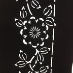 Antique Japanese Katagami Paper Kimono Stencil Katazome Flower Pattern C842