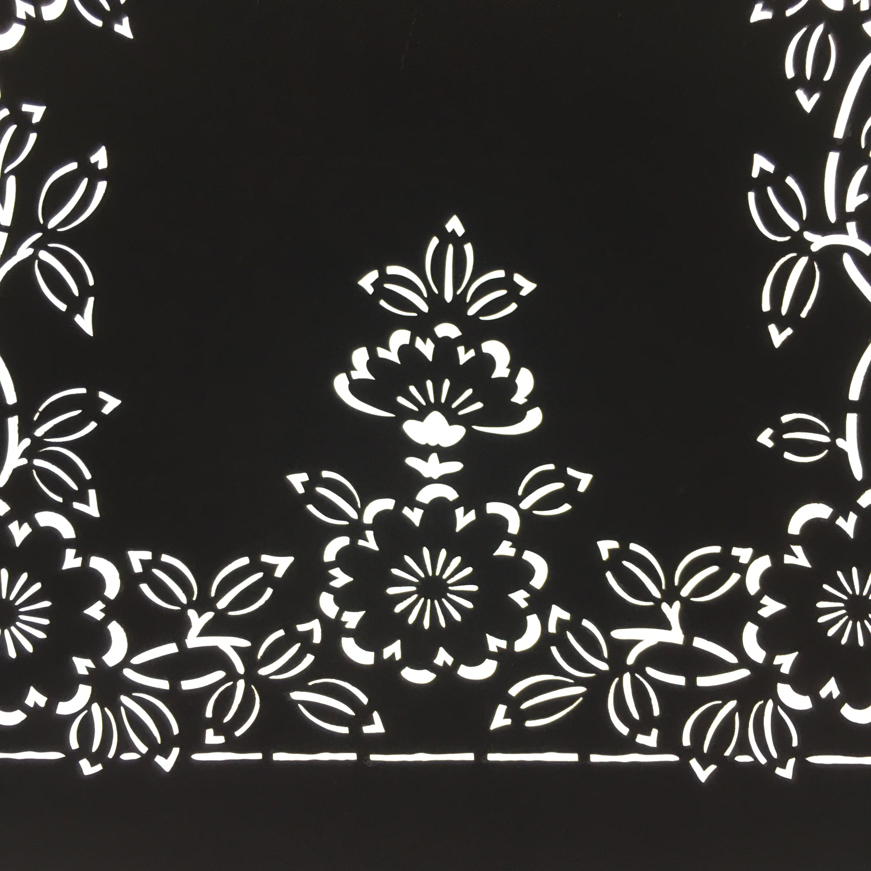 Antique Japanese Katagami Paper Kimono Stencil Katazome Flower Pattern C842
