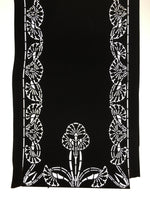 Antique Japanese Katagami Paper Kimono Stencil Katazome Flower Pattern C843