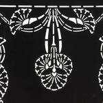 Antique Japanese Katagami Paper Kimono Stencil Katazome Flower Pattern C843