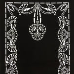 Antique Japanese Katagami Paper Kimono Stencil Katazome Flower Pattern C843