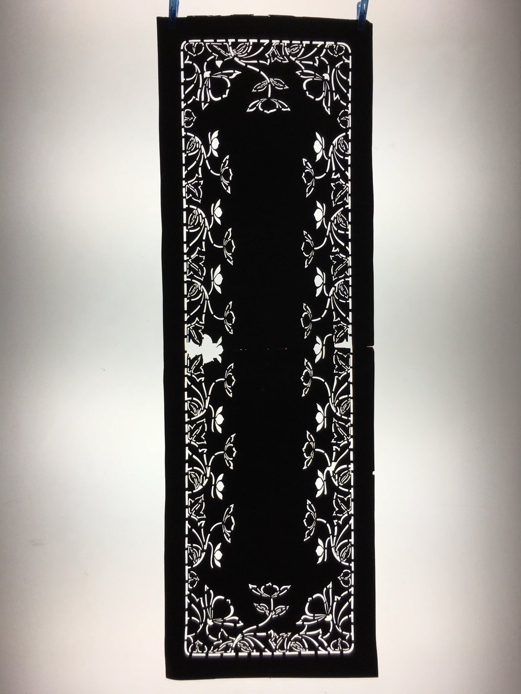 Antique Japanese Katagami Paper Kimono Stencil Katazome Flower Pattern C847