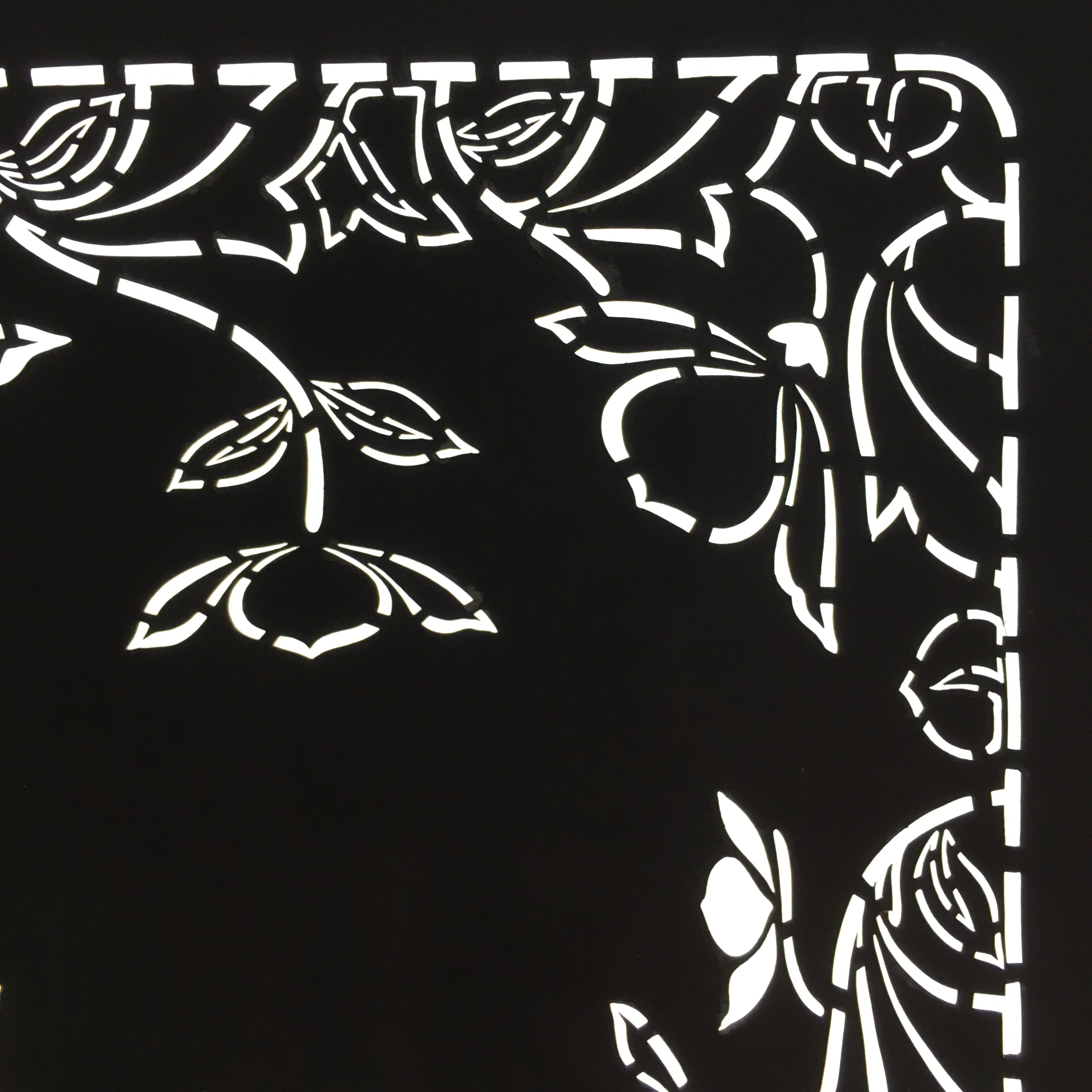 Antique Japanese Katagami Paper Kimono Stencil Katazome Flower Pattern C847
