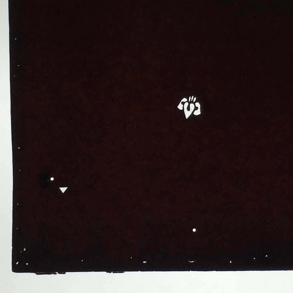Antique Japanese Katagami Paper Kimono Stencil Katazome Flower Pattern C854