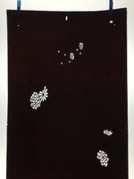 Antique Japanese Katagami Paper Kimono Stencil Katazome Flower Pattern C856