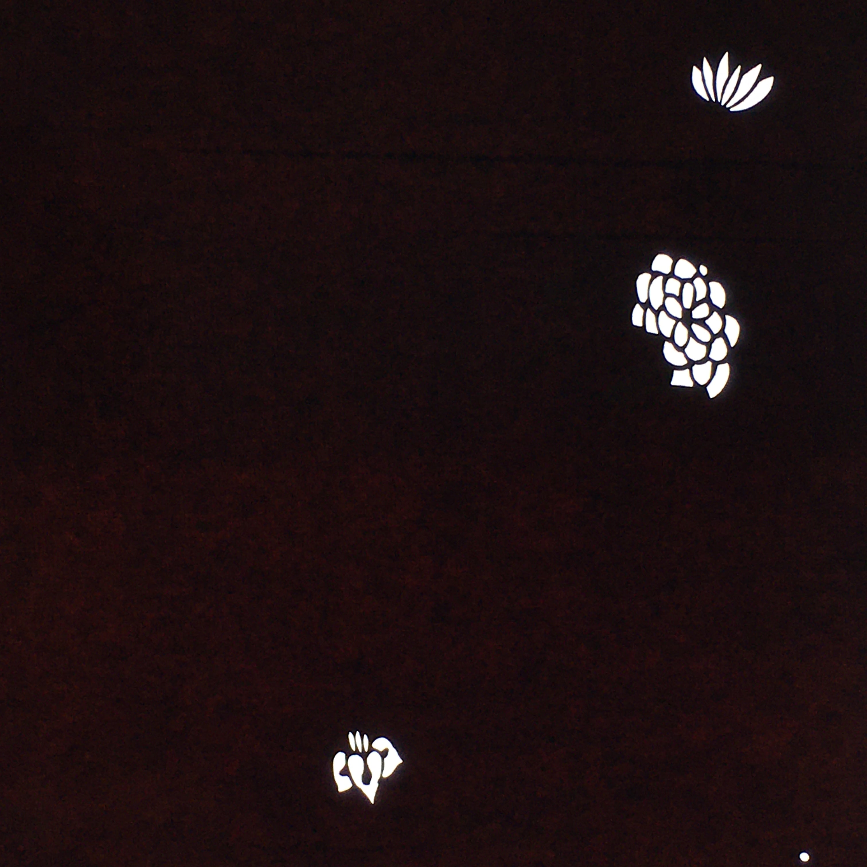 Antique Japanese Katagami Paper Kimono Stencil Katazome Flower Pattern C856