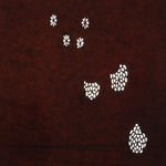 Antique Japanese Katagami Paper Kimono Stencil Katazome Flower Pattern C858