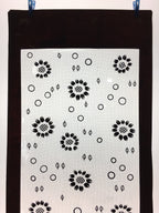 Antique Japanese Katagami Paper Kimono Stencil Katazome Flower Sunflower Pattern